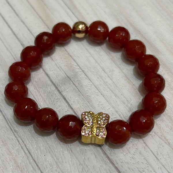 Carnelian Butterfly Bracelet