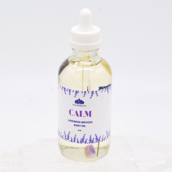 Calm Lavender Infused Body Oil 4 oz