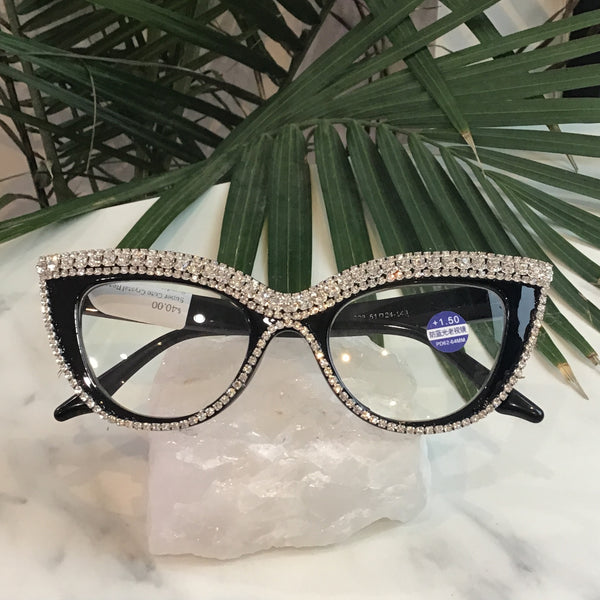 Super Cute Cat Eye Crystal Readers